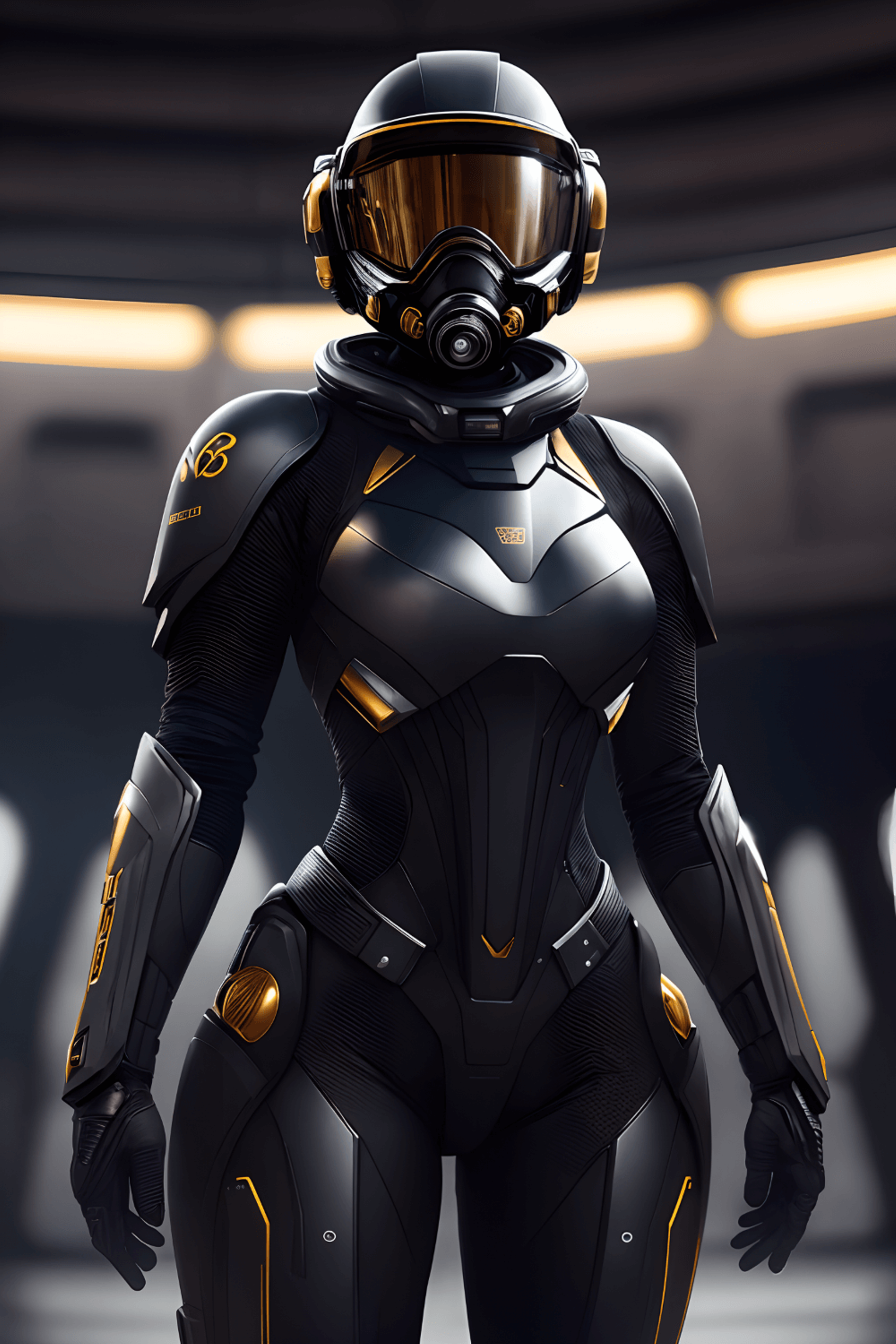 A female space pilot